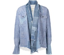 Jeansjacke im Patchwork-Look