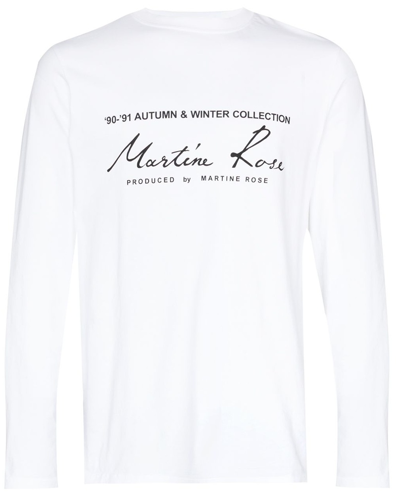 Martine Rose Damen Langarmshirt mit Logo-Print