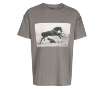 T-Shirt mit "Down and Out"-Print