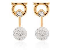 Goldfarbene 'Gancini' Ohrringe mit Kristallen