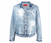 Jeansjacke mit Bleach-Effekt