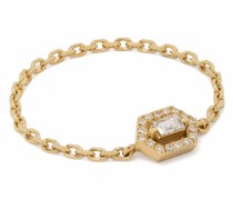 18kt Gelbgoldring mit Diamanten
