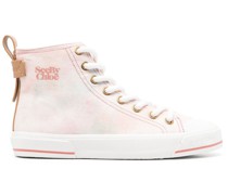 tie-dye high-top sneakers