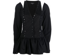 Bluse mit V-Ausschnitt
