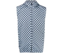 Kapuzenweste mit geometrischem Print