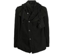 Kapuzenjacke mit Knopfleiste