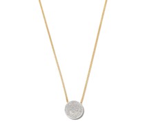 18kt Weißgoldhalskette mit Diamanten