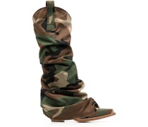 Stiefel mit Camouflage-Print 55mm