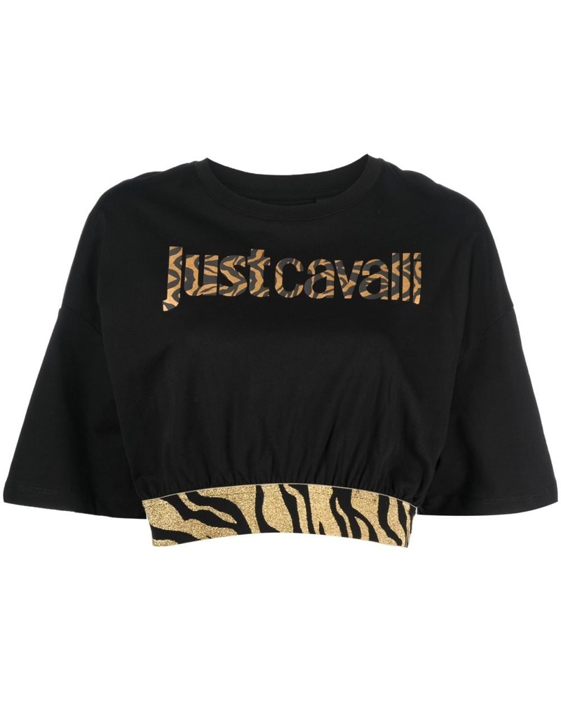 Just Cavalli Damen Klassisches Cropped-T-Shirt