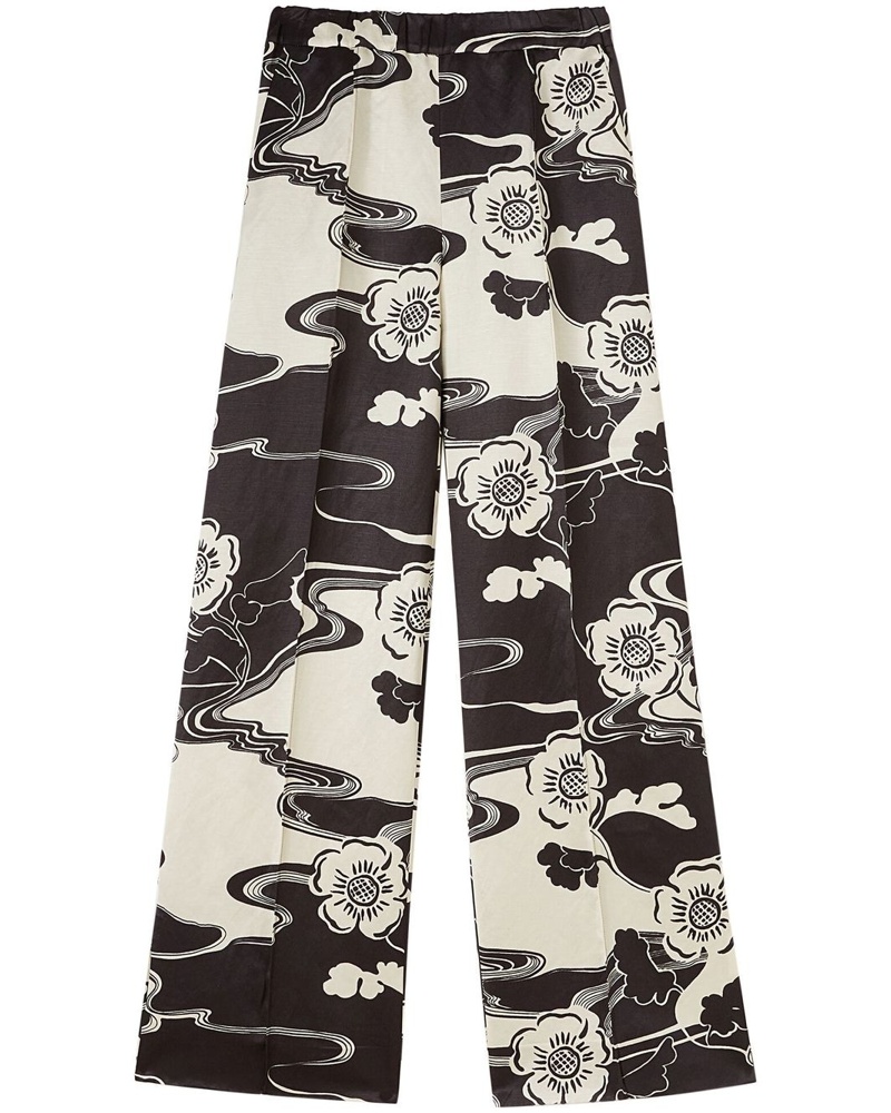 Jil Sander Damen Gerade Hose mit grafischem Print EV8408 Jil Sander Damen Gerade Hose mit grafischem Print EV8408