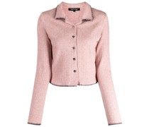 Gerippte Cropped-Jacke