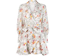 Minikleid mit Blumen-Print