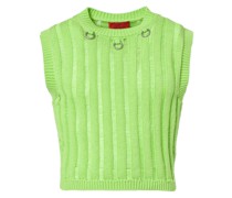 cropped knit vest
