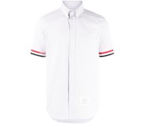 RWB-stripe cotton short-sleeved shirt