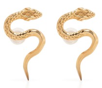 Vergoldete Ohrringe im Schlangendesign