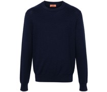 zigzag-woven cotton Pullover