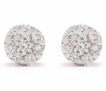 14kt Weißgoldohrringe mit Diamanten