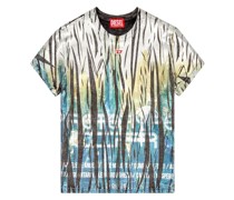 T-Uncutie-Long-Foil zebra-print T-shirt