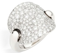 18kt Weißgoldring mit Diamanten