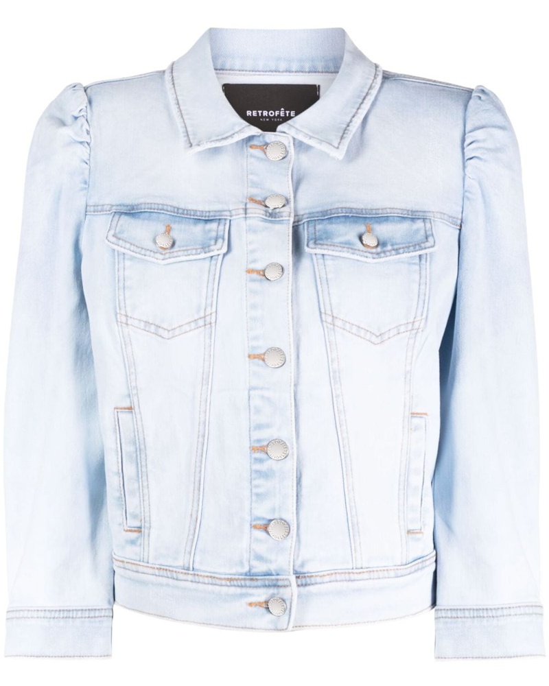 Retrofête Damen Jeansjacke mit Knopfleiste