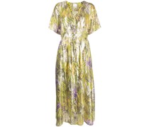 Kleid mit Metallic-Print
