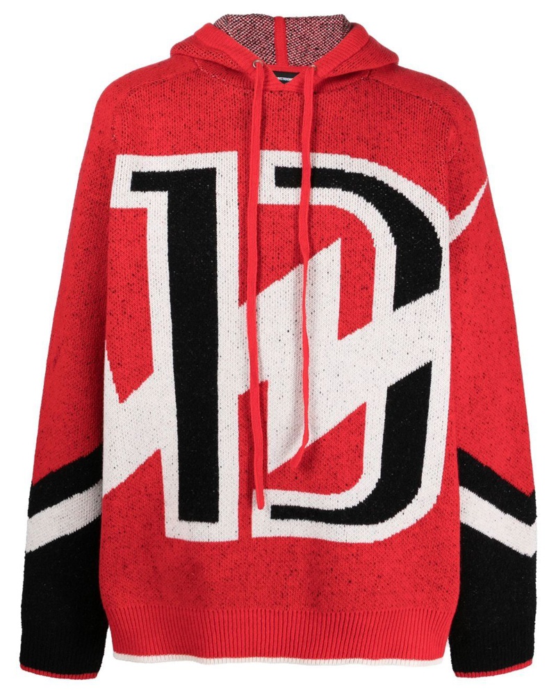WE 11 DONE Damen Hoodie mit Logo-Print WE 11 DONE Damen Hoodie mit Logo-Print