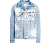 Jeansjacke mit Logo-Print