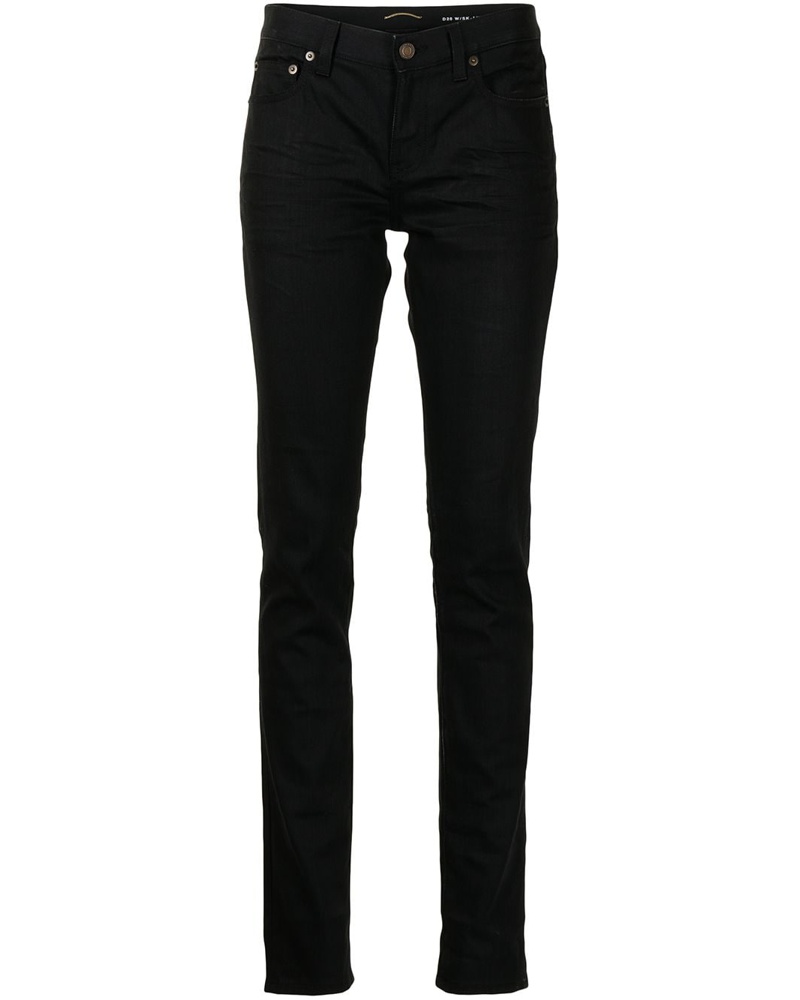 Saint Laurent Damen Halbhohe Skinny-Jeans