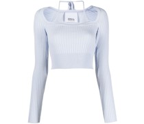 ribbed-knit crop top