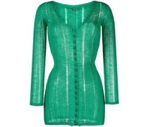 Geripptes Strickkleid