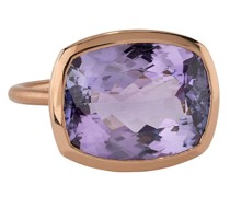 18kt Rotgoldring mit Turmalin und Diamanten