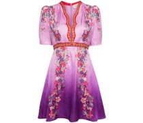 Tabitha floral-print silk minidress