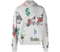 Hoodie mit Kritzel-Print