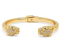 crystal-embellished panther bangle