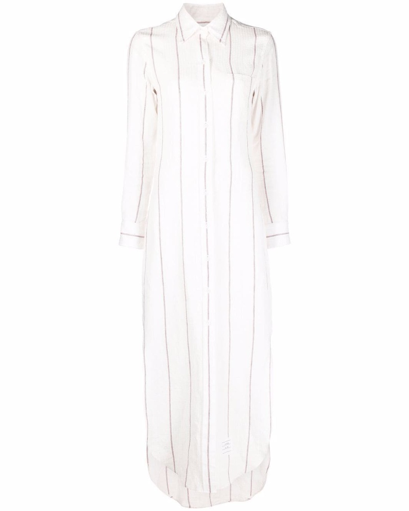 Thom Browne Damen Hemdkleid aus Leinen