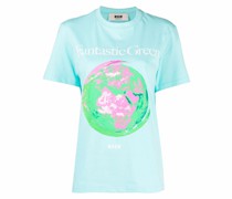 T-Shirt mit "Fantastic Green"-Print