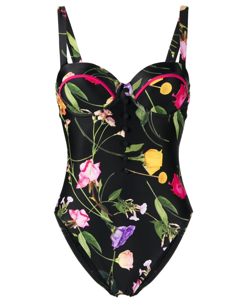 Ted Baker Damen Badeanzug mit Blumen-Print
