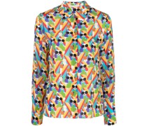 Seidenhemd mit grafischem Print