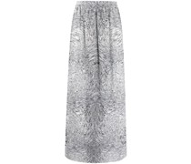 graphic-print elasticated-waistband skirt