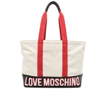 logo-embroidered tote bag