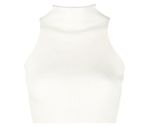 Geripptes Cropped-Strickoberteil