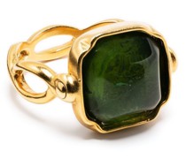Eckiger Ring mit Cabochon