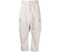 Gerade Cropped-Cargohose