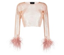 Cropped-Top mit Kristallen