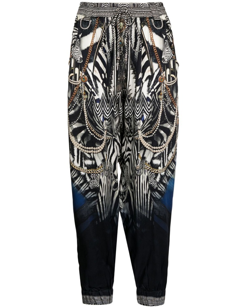Camilla Damen Gemusterte Seidenhose