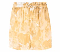 Seidenshorts mit Blumen-Print
