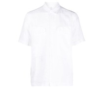 short-sleeve linen-cotton shirt
