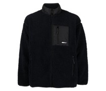 logo-patch fleece jacket