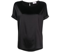 Seidenbluse mit kurzen Ärmeln