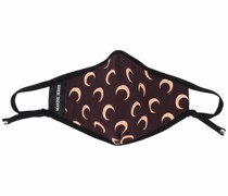 Mundschutzmaske mit Mond-Print